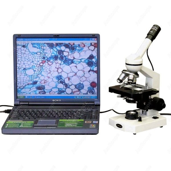 Microscope Compound 40X - Монокулярный составной микроскоп AmScope серии M600