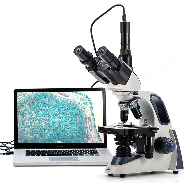Microscope Compound 40X - Микроскоп тринокулярный SWIFT SW380T, увеличение 40X-2500X,