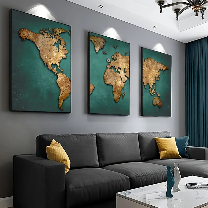 Ретро карта мира 3 шт./компл.  – обзор и цена Star Map Poster