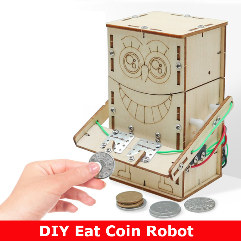 Деревянный электрический робот – обзор и цена Science Diy Model